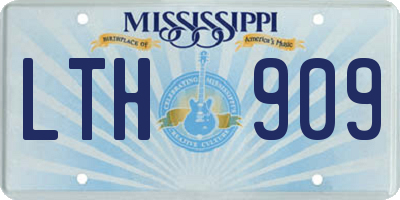 MS license plate LTH909