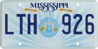 MS license plate LTH926