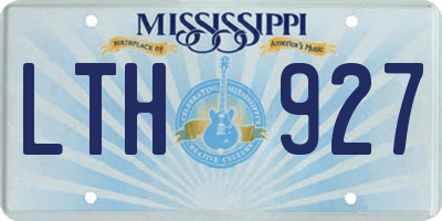 MS license plate LTH927