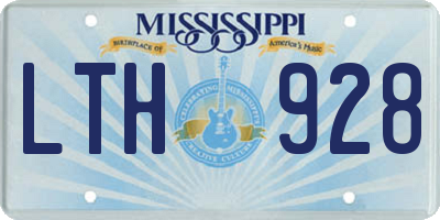 MS license plate LTH928