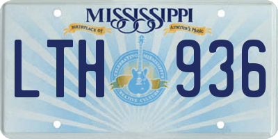 MS license plate LTH936