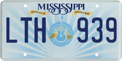 MS license plate LTH939