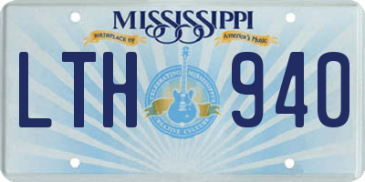 MS license plate LTH940