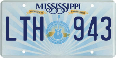 MS license plate LTH943