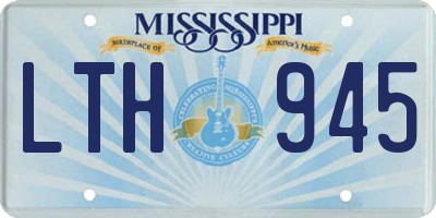 MS license plate LTH945