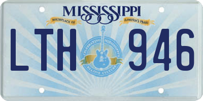 MS license plate LTH946