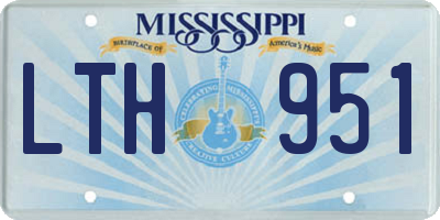 MS license plate LTH951