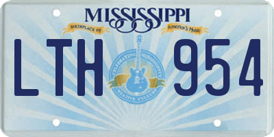 MS license plate LTH954