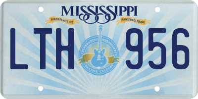 MS license plate LTH956