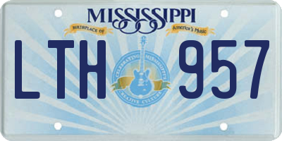 MS license plate LTH957