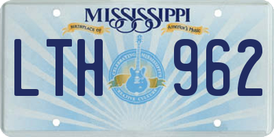 MS license plate LTH962