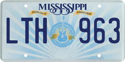 MS license plate LTH963