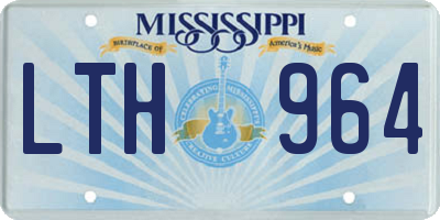 MS license plate LTH964