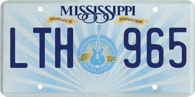 MS license plate LTH965