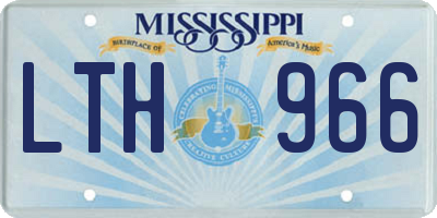 MS license plate LTH966