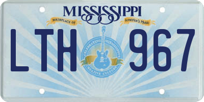 MS license plate LTH967