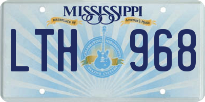 MS license plate LTH968