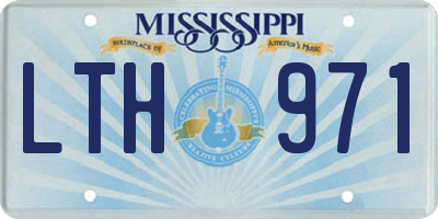 MS license plate LTH971