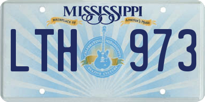 MS license plate LTH973