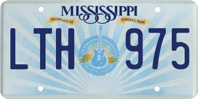 MS license plate LTH975