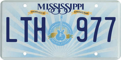 MS license plate LTH977
