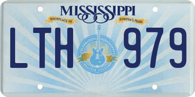 MS license plate LTH979