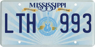 MS license plate LTH993