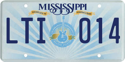 MS license plate LTI014