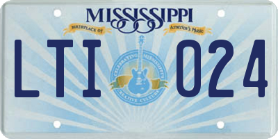 MS license plate LTI024