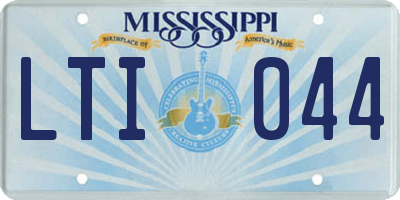 MS license plate LTI044
