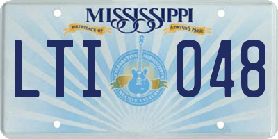 MS license plate LTI048