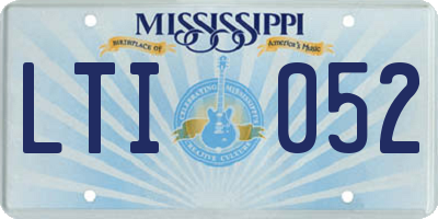 MS license plate LTI052
