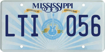 MS license plate LTI056