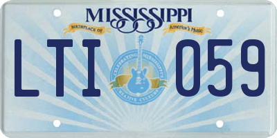 MS license plate LTI059