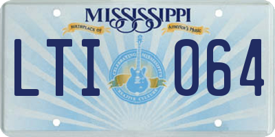MS license plate LTI064