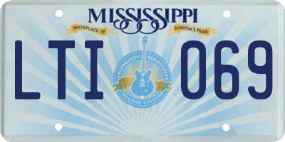 MS license plate LTI069