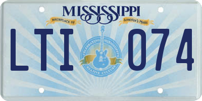 MS license plate LTI074