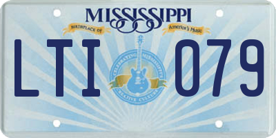 MS license plate LTI079