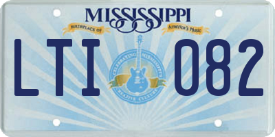 MS license plate LTI082