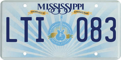 MS license plate LTI083