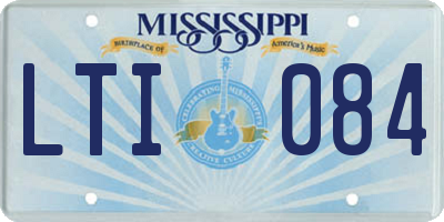 MS license plate LTI084