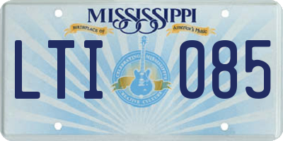 MS license plate LTI085