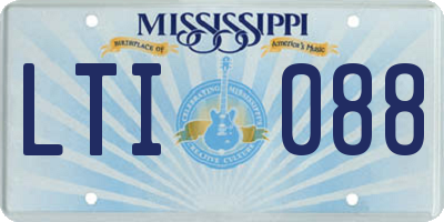 MS license plate LTI088