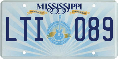 MS license plate LTI089