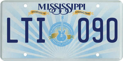 MS license plate LTI090