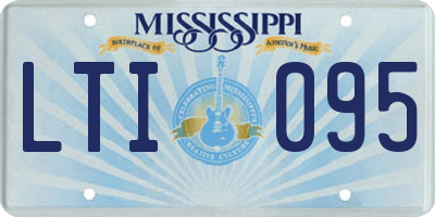 MS license plate LTI095