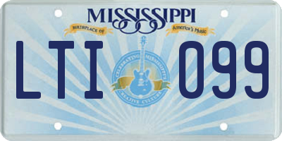 MS license plate LTI099