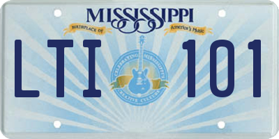 MS license plate LTI101