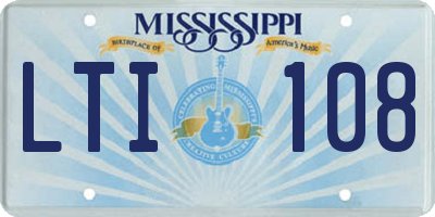 MS license plate LTI108