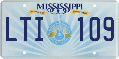 MS license plate LTI109